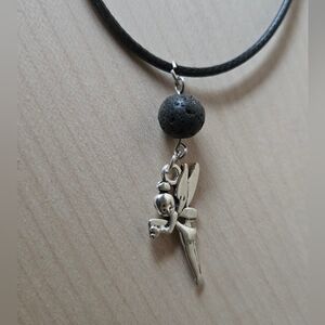 Silvertone Fairy Pendant Aromatherapy Necklace